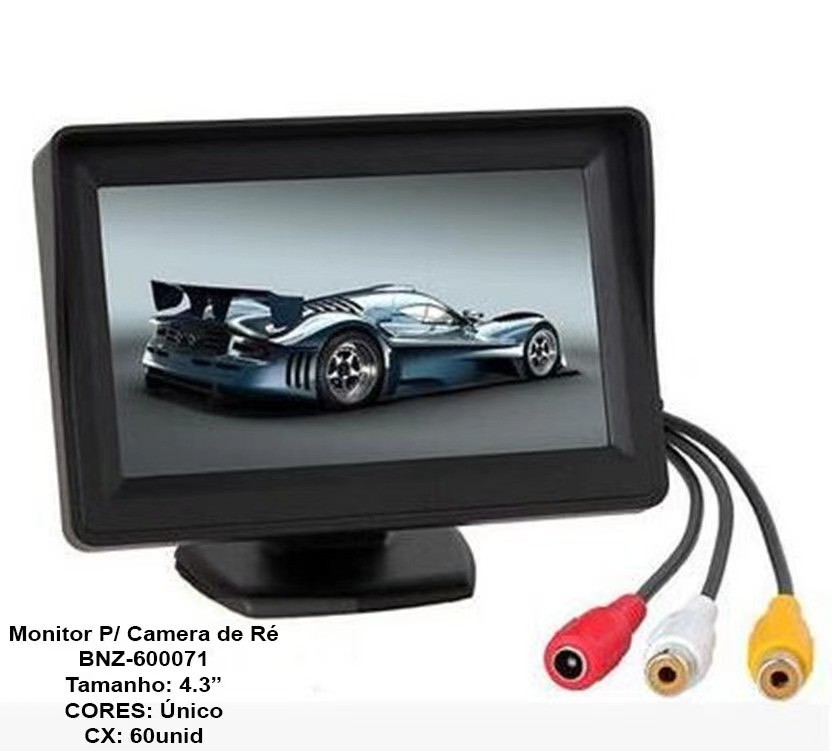 4.3inch Desktop Display Screens with Av Input for Cars and Electric Vehicles, Visual Reversing Camera, In-Car Monitor