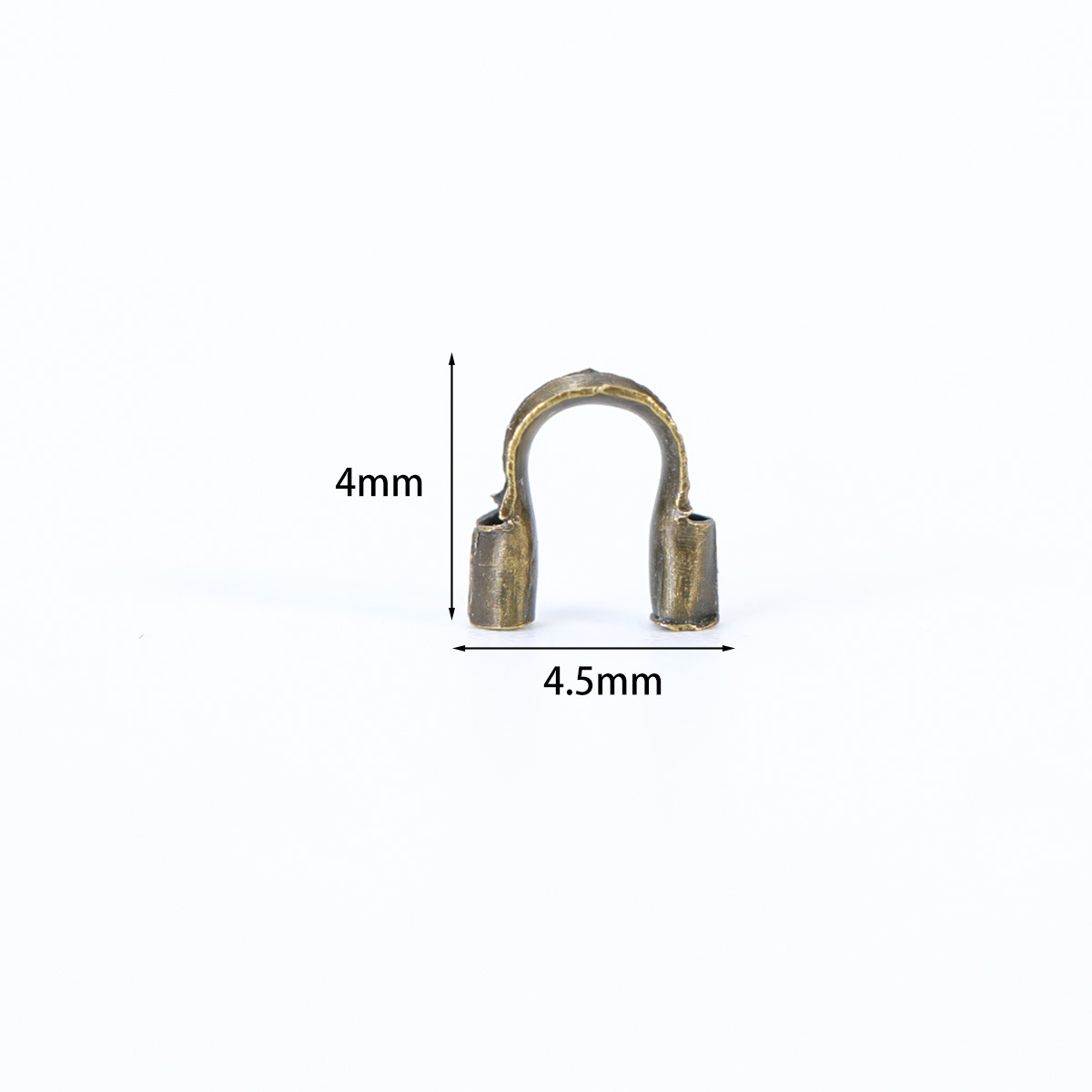 铜制U形定位管 马蹄扣护线扣 diy饰品配件手链项链收尾固定扣材料 4