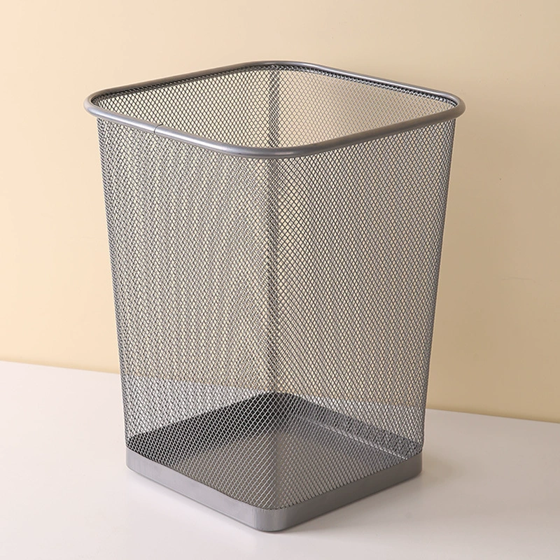 Metal Mesh Waste Bin, Home Storage Trash Can, Metal Mesh, Small/Medium/Large
