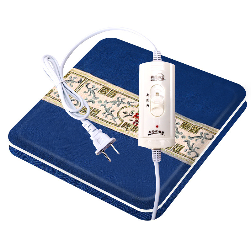 Blue cotton and linen moxa velvet cushion [electric heating model]