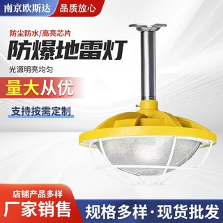 圆形防爆地雷灯灯工厂车间应急照明仓库加油站LED防水隔爆灯防暴
