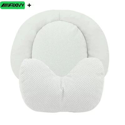 Axivy car headrest, neck pillow, Waist support - two-year-warranty-1-set-of-car-grade-suede-no-1-lumbar-support-u-shaped-pillow-perforated-machimi