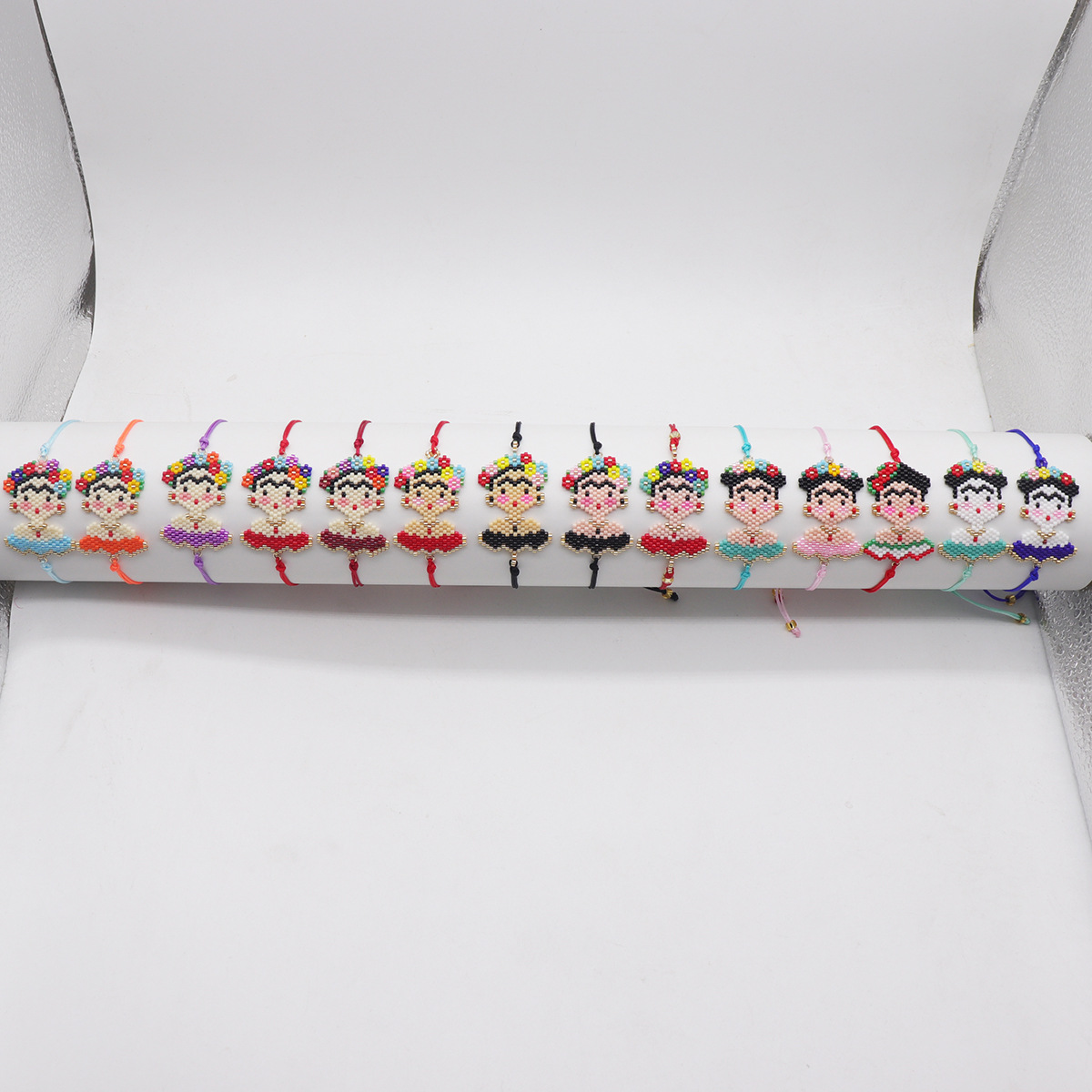 Style Ethnique Portrait Verre Corde Perlé Femmes Bracelets display picture 1