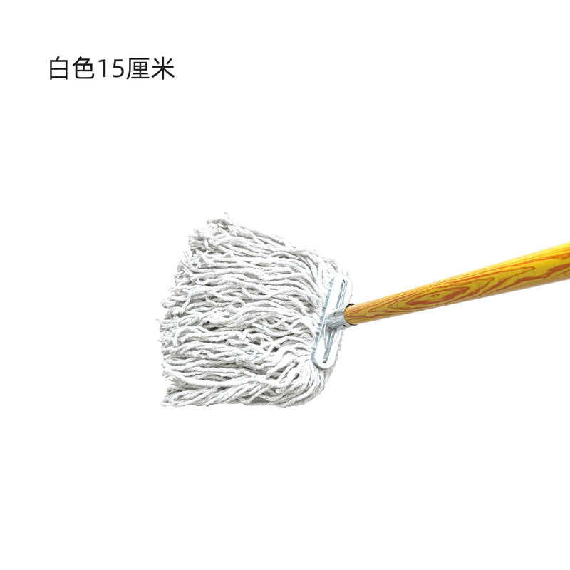 木製ポールモップ純綿糸家庭用昔ながらのモップダストプッシュモップ工場学校プロパティ吸収性木製ポールスチールLサイズ|undefined
