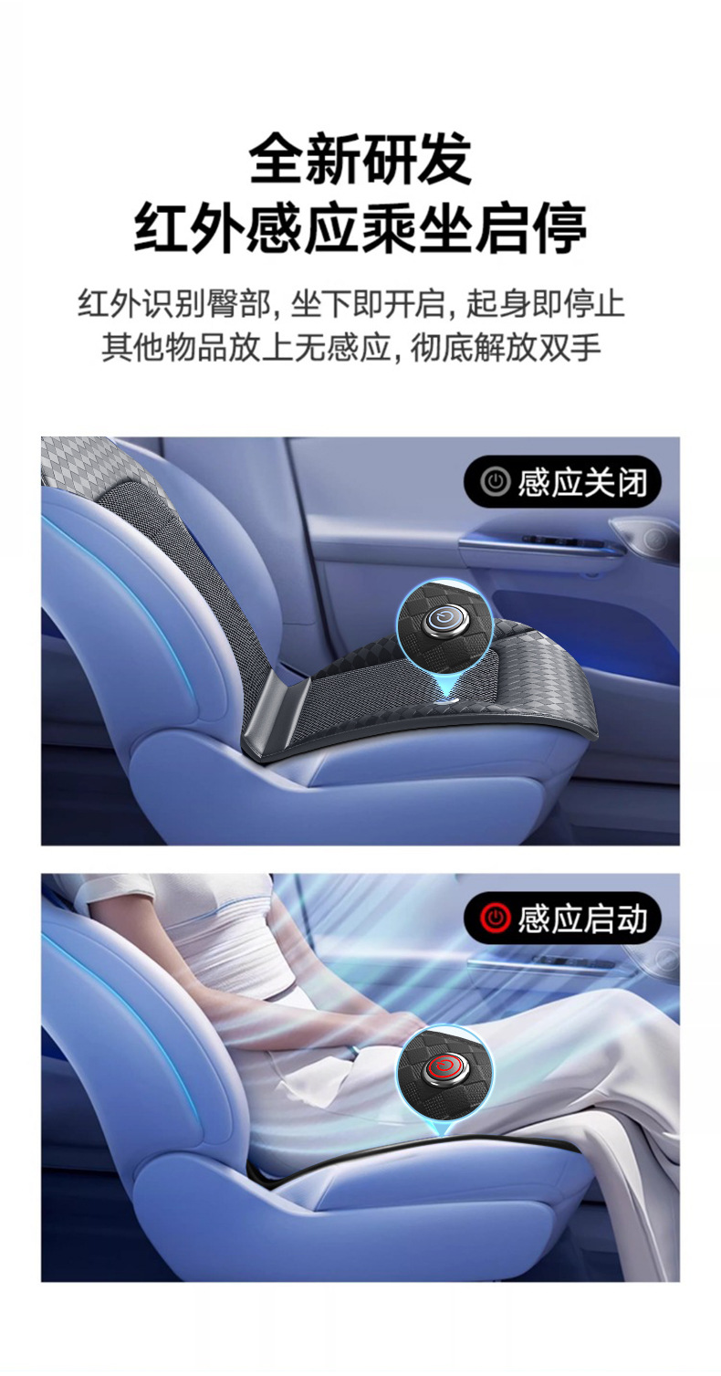 Patriot Car Ventilated Seat Cushion Summer Car Seat Cushion USB Cooling Breathable Modified 2026 New Model
