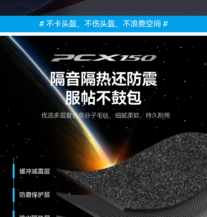 Suitable for Honda PCX150 seat cushion, seat box protective liner, toilet mat, storage box modification accessories