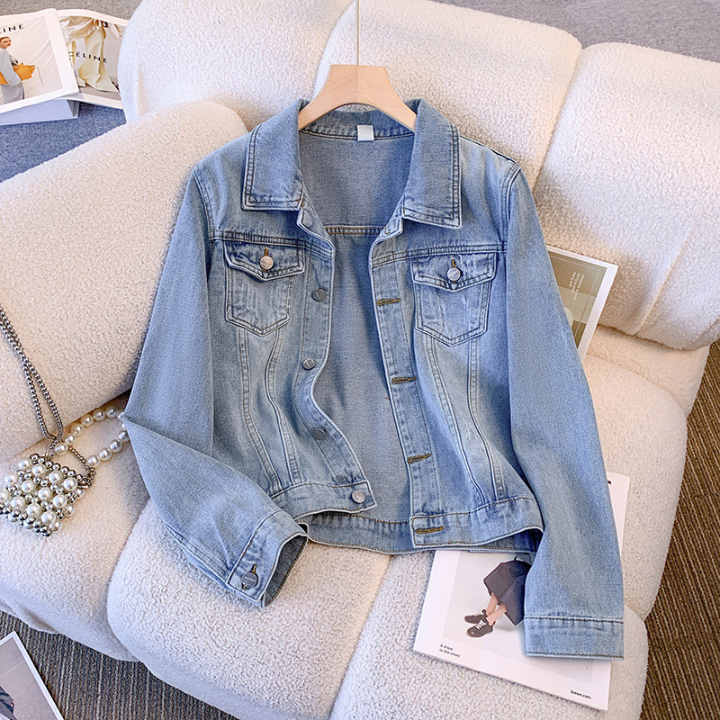 Vintage Slim-fit Denim Coat Women's Spring and Autumn 2024 New Loose Slim-fit All-match Jacket Casual Top Vintage Slim-fit Denim Coat Women's Spring and Autumn 2024 New Loose Slim-fit All-match Jacket Casual Top