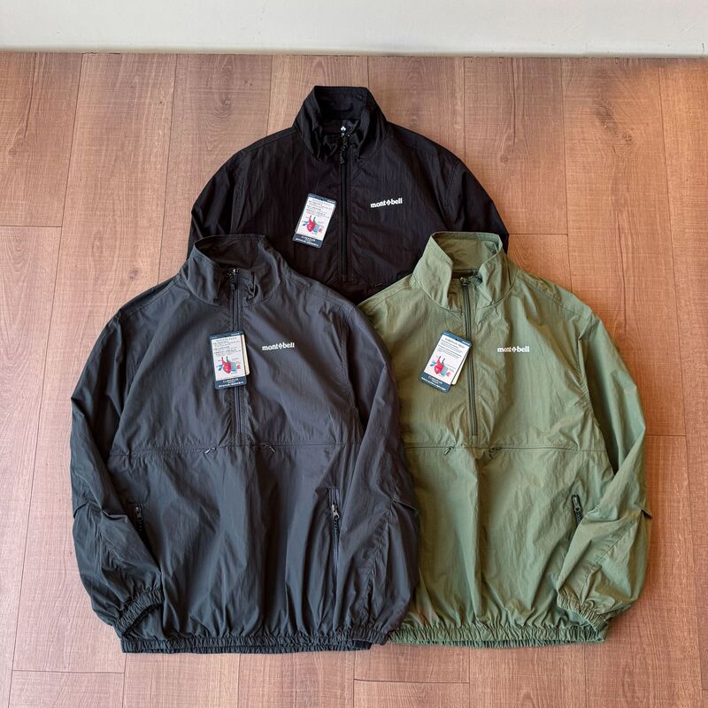 Cross-border Mont Japanese-style outdoor half-zip lightweight jacket with stand-up collar, water-repellent pullover jacket, unisex