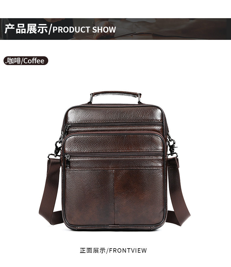 Túi đeo chéo nam da bò thật lớp đầu cao cấp, túi mềm xách tay dung tích lớn, đựng vừa iPad 13 inch — Màu cà phê (Kiểu nhỏ), Màu nâu (Kiểu nhỏ), Màu đen (Kiểu nhỏ), Cà phê (loại lớn) chi tiết 22