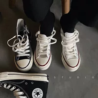 High-top Canvas Sneakers Women, 1970s Retro Ulzzang Hong Kong Style, Casual Board Shoes