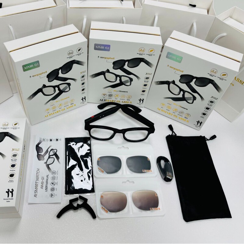 Ai Photography Smart Glasses with Camera, High-Definition Anti-Shake, Photo and Video Recording, Call Function, and Object Recognition Smart Glasses Ai Photography Smart Glasses with Camera, High-Definition Anti-Shake, Photo and Video Recording, Call Function, and Object Recognition Smart Glasses