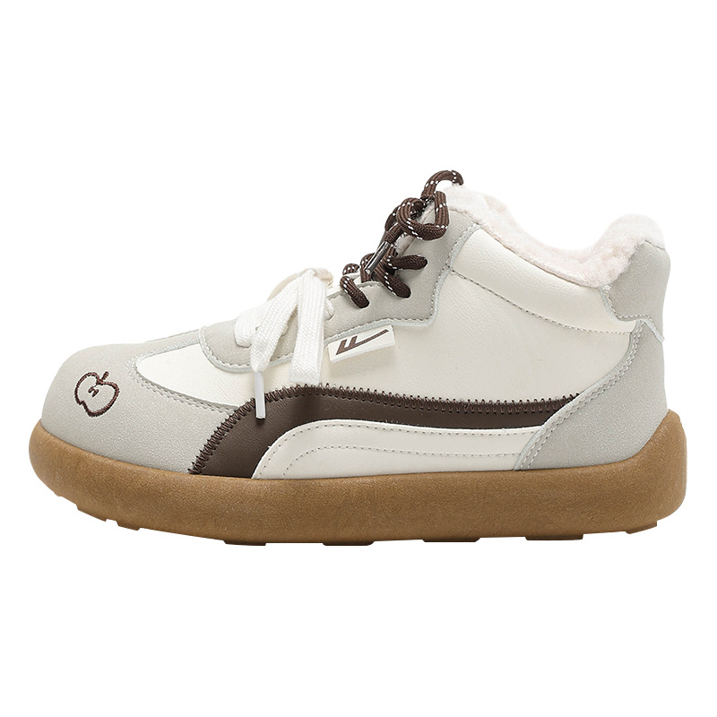 Huili nuevo Zhongfeng de alto valor visual de los zapatos de entrenamiento de estilo de moda, zapatos cálidos de invierno con correa doble y zapatos de lana para mujeres