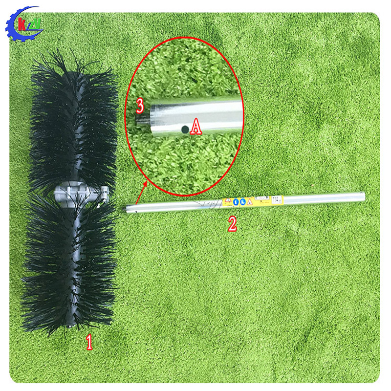 人造草坪清扫机 手推式运动场所清扫车 二冲程手提式汽油梳草机