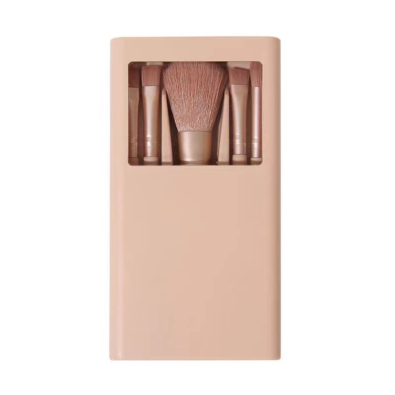 Nuevo 5 espejo caja de cepillo de maquillaje conjunto de claraboyas con espejo detalle de ojos portátil cepillo de maquillaje herramientas de maquillaje mayorista