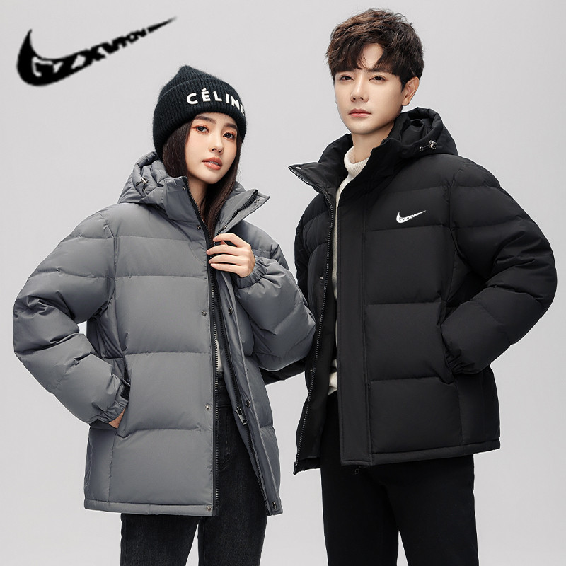 Cross-Border 2025 Winter New down Jacket with Graphene Lining, Heat-Locking, Cold-Proof, Hooded Couple's Men's Jacket Top
