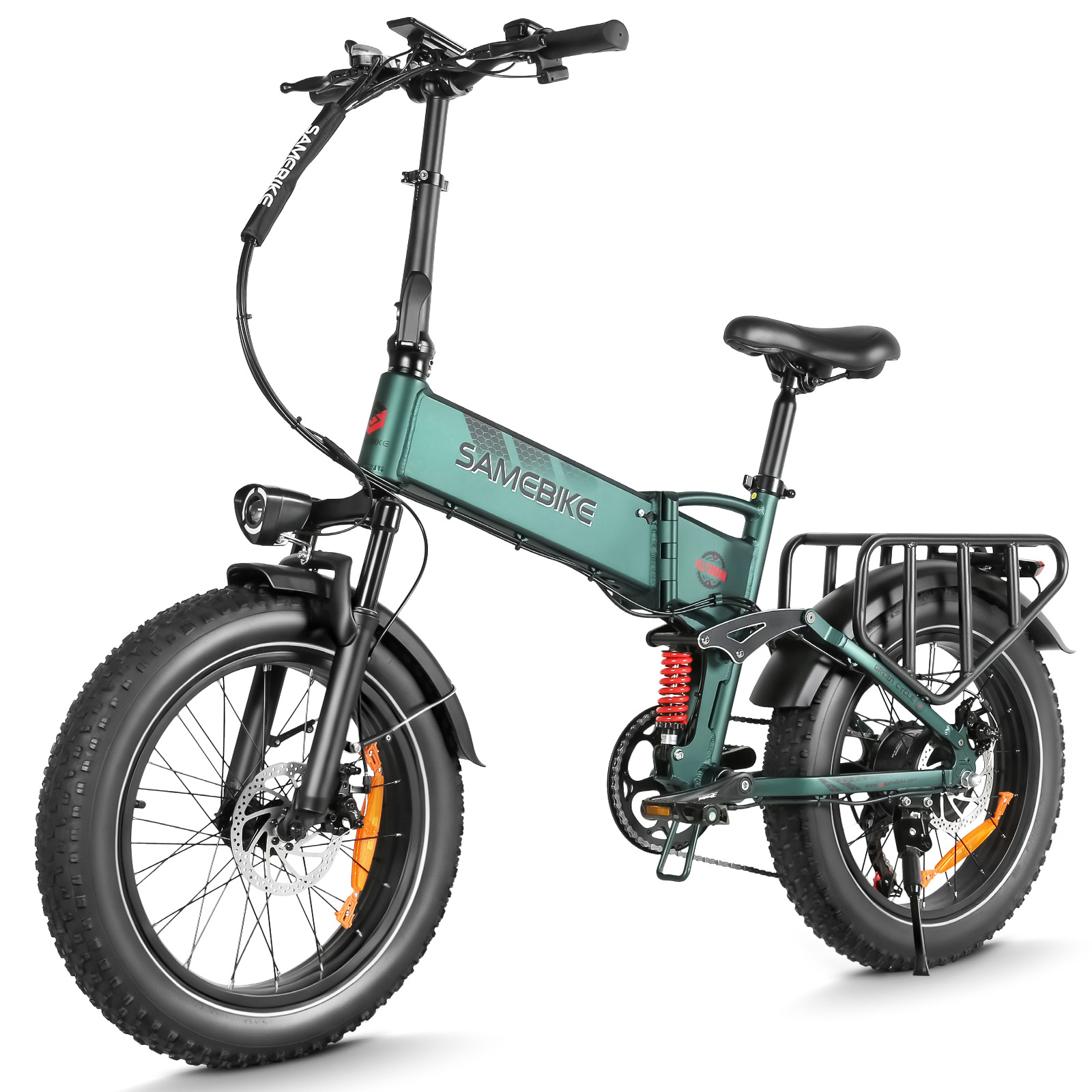 20-inch folding electric bicycle with 20×4.0 fat tires, in stock at overseas warehouse, available for one-piece drop shipping and cross-border supply