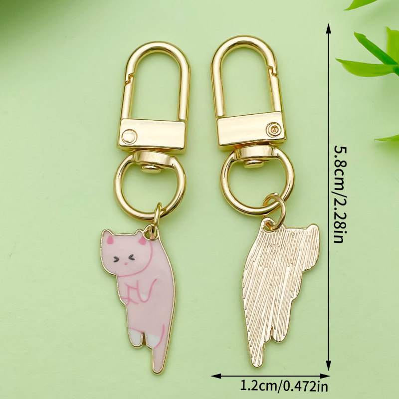 国境を越えた売れ筋のかわいい子猫漫画動物バッグペンダントクリエイティブキーホルダーリングオイルドリップ合金小さなギフト|undefined