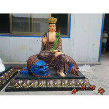 坐骑青狮白象文殊普贤菩萨铜像文殊菩萨普贤菩萨华严三圣佛像批发