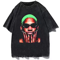 2025 New Dennis Rodman Hip Hop Streetwear Unisex T-Shirt Rapper Print