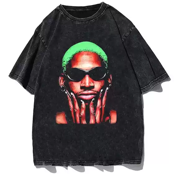2025 New Dennis Rodman Hip Hop Streetwear Unisex T-Shirt Rapper Print