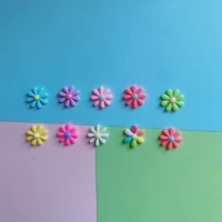 Фитинги из смолы diy закругленные пятиугольные цветочные блестящие лапши простые свежие шикарные серьги-гвозди аксессуары для волос