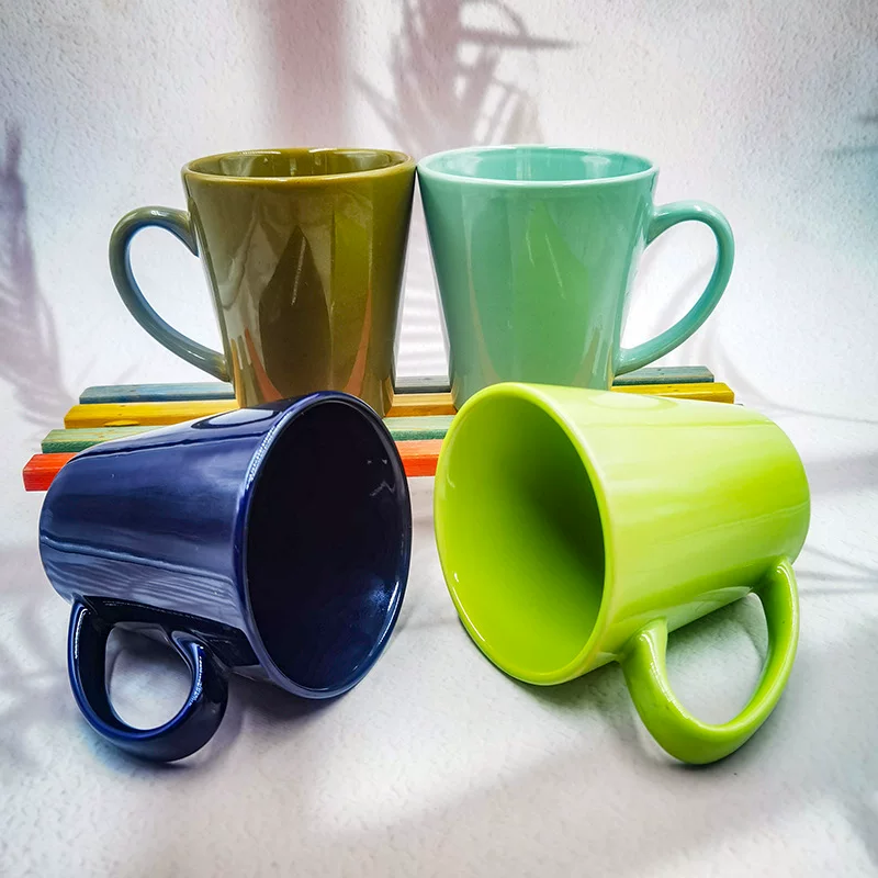 Creative mug ceramic cup manufacturers supply high-value advertising cups gift cups colored coffee cup custom log
