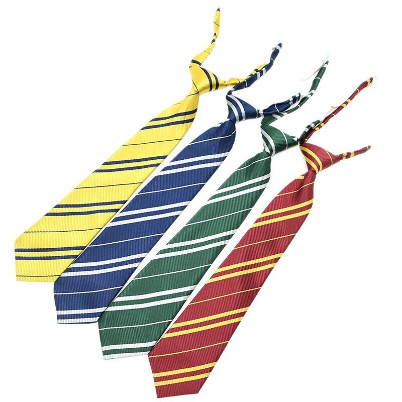 Ready Stock Wholesale Harry Potter Tie Knot-Free Preppy Style Boys and Girls Stripesd Jk Tie Shirt Accessories
