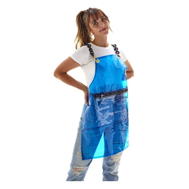 Delantal de TPU transfronterizo impermeable y a prueba de aceite, delantal de pintura artística, delantal de chef, barbero, ropa de trabajo para productos acuáticos, delantal de cocina