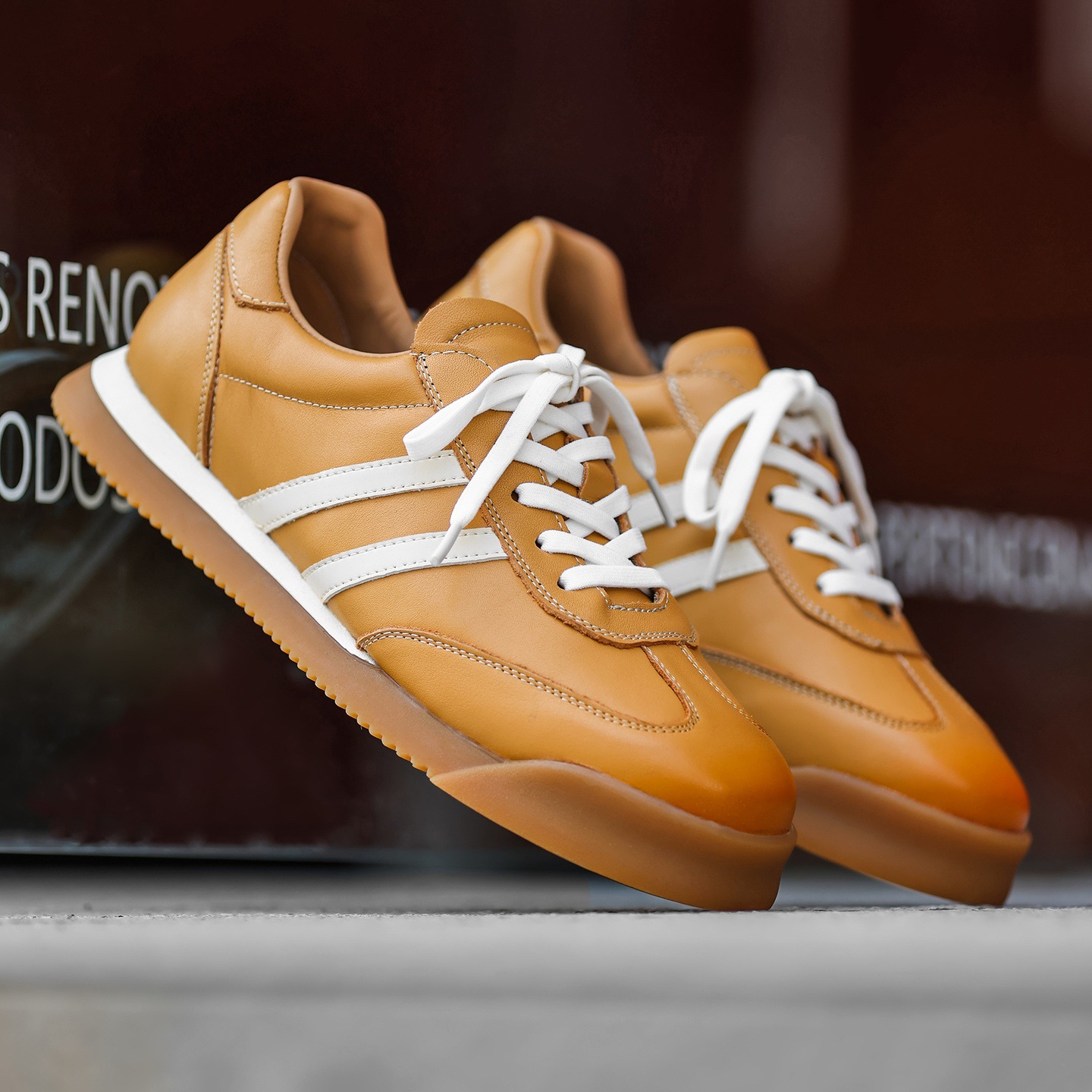 [Capa de piel de vaca] 2025 nuevo cuero transpirable versátil deportivo casual Argande zapatos de entrenamiento cómodos suelos gruesos