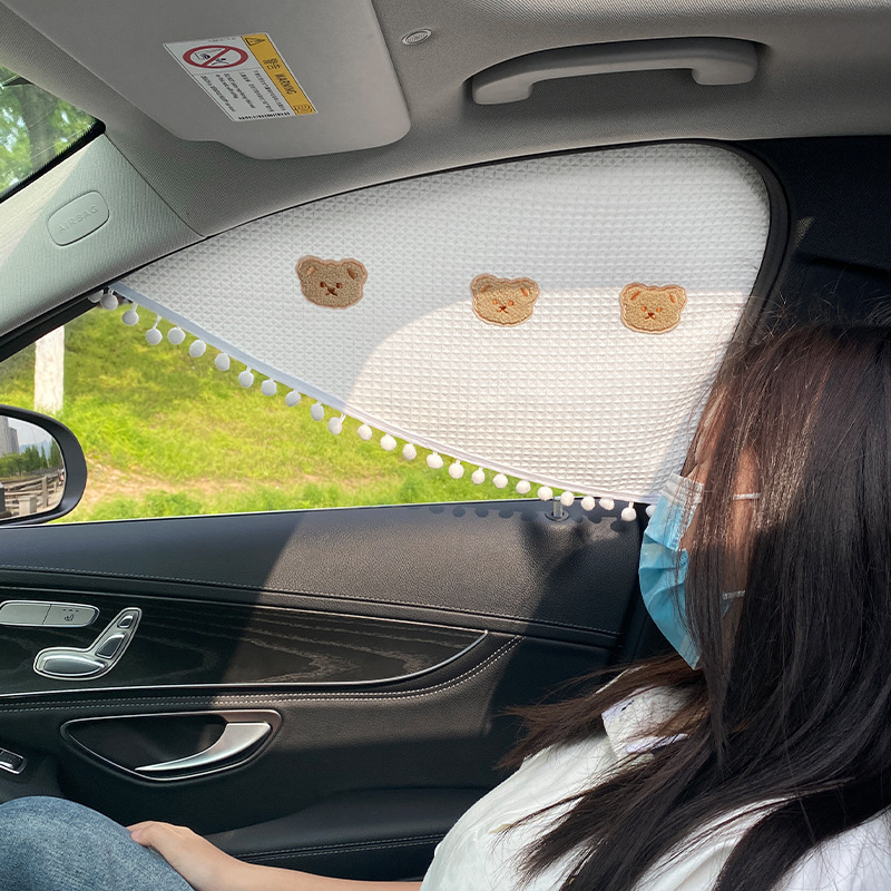 Front window car sunshade side curtain car window magnetic sun protection and heat insulation triangle curtain for car interior Front window car sunshade side curtain car window magnetic sun protection and heat insulation triangle curtain for car interior