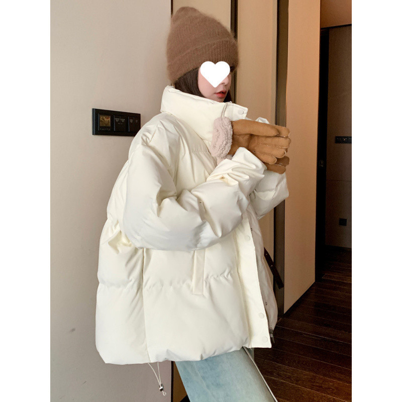 H2V白色羽绒棉服女冬季新款2024韩系高级感超好看小个子短款棉衣