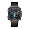 Quartz waterproof trend square fashionable mechanical men's watch