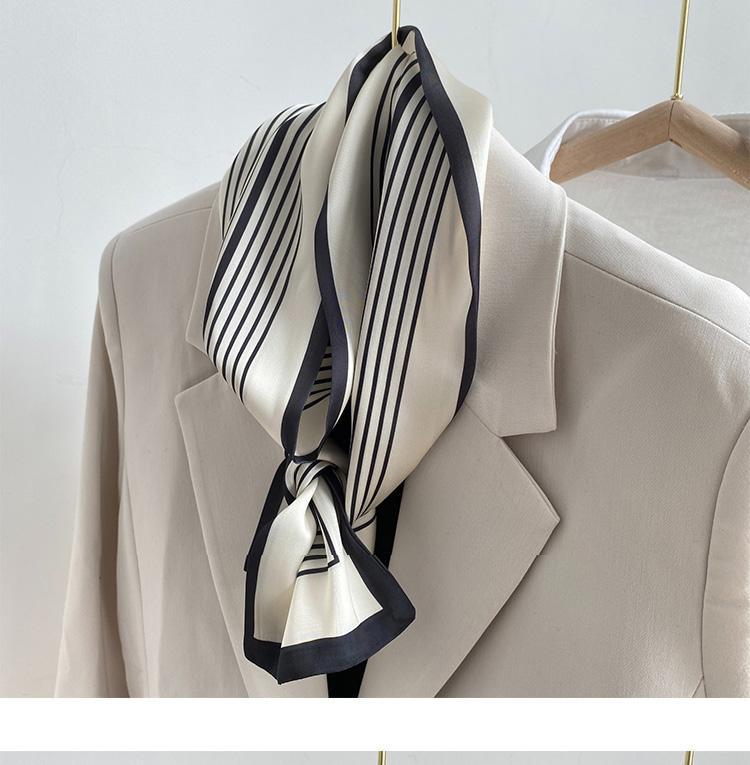 110 * 13cm new geometric women's rectangular spring and summer versatile professional decorative striped scarf headband_voghion.com