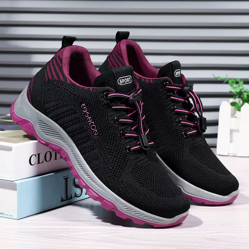 中老年健步鞋2025春秋新款跑步鞋软底男女同款老人运动情侣鞋子女