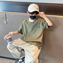 童装男童夏装套装2025新款中大童帅气男孩夏款时髦儿童夏季长裤潮