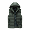 Vest with hood, fashionable jacket sleevless, loose fit, suitable for import, Amazon