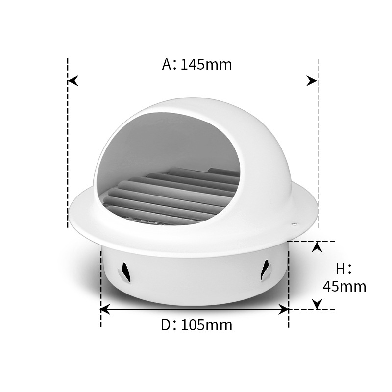 Дефлектор And Fengxing белый 110мм