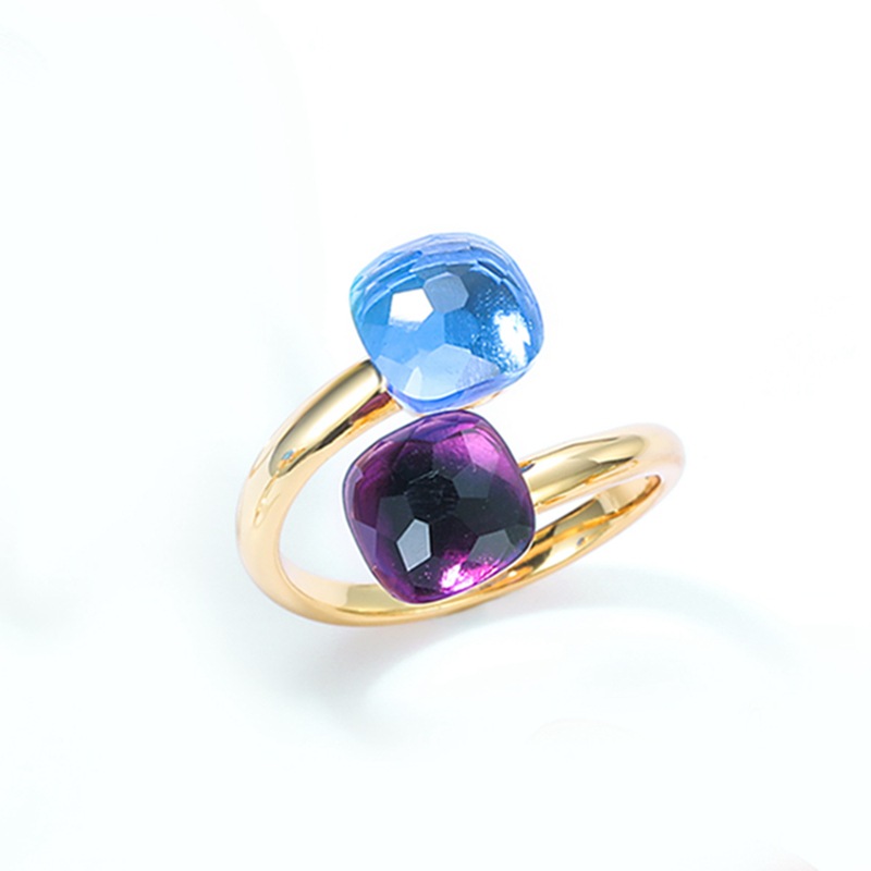 Adjustable Ring Size 1 Piece Quantity Street Occasion 925 Sterling Silver Artificial Gemstones Geometric Open Rings