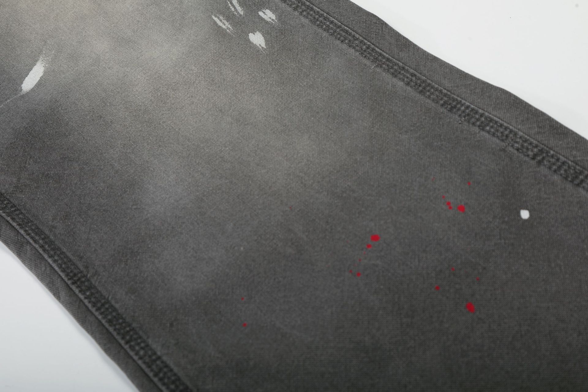 Men's Wide Leg Jeans High Street Style Z059 Whisker Texture Artificial Paint Splatter Design_mkmklike.com