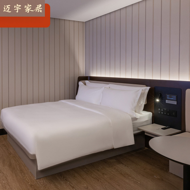 Hanting 3.51 Hotel Furniture Standard Room Full Set of Apartment Bed Box Fast Business Hotel Panel Bed Renovation Hanting 3.51 Hotel Furniture Standard Room Full Set of Apartment Bed Box Fast Business Hotel Panel Bed Renovation
