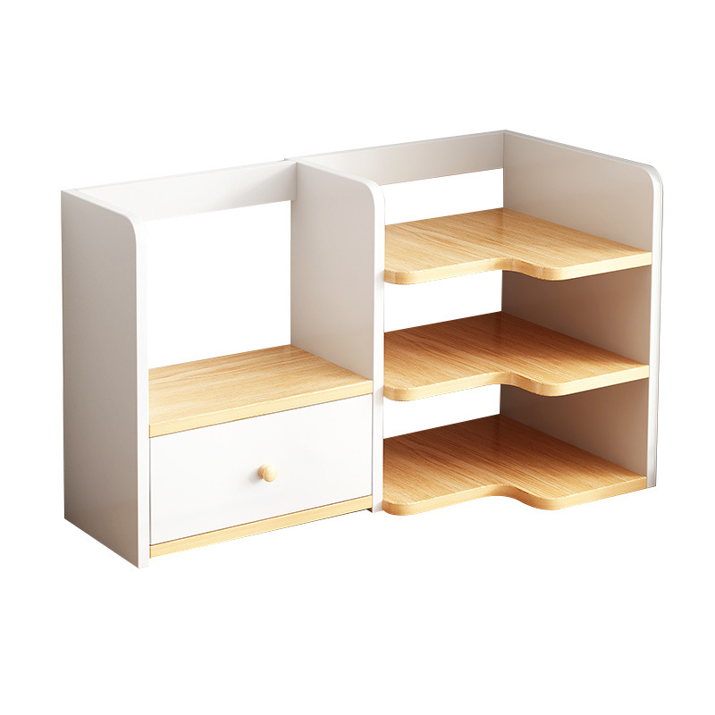 Escritorio de oficina estantería almacenamiento estante estudiante escritorio almacenamiento estante dormitorio escritorio simple multi-capa pequeña librería