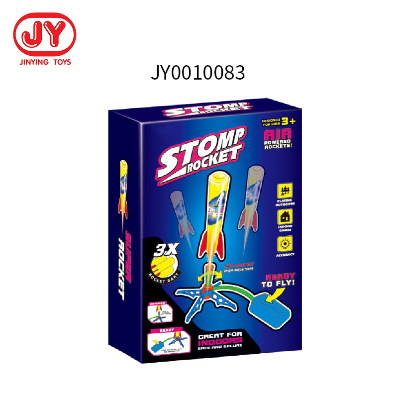 Lanzador de pedal de cohete de juguete al aire libre para niños Lanzador de cohetes de juguete