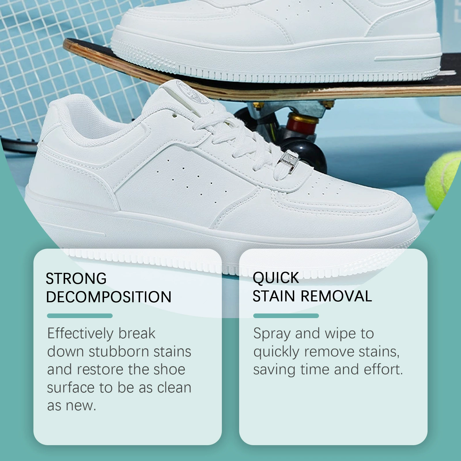 JUE FISH White shoes, handheld detergent