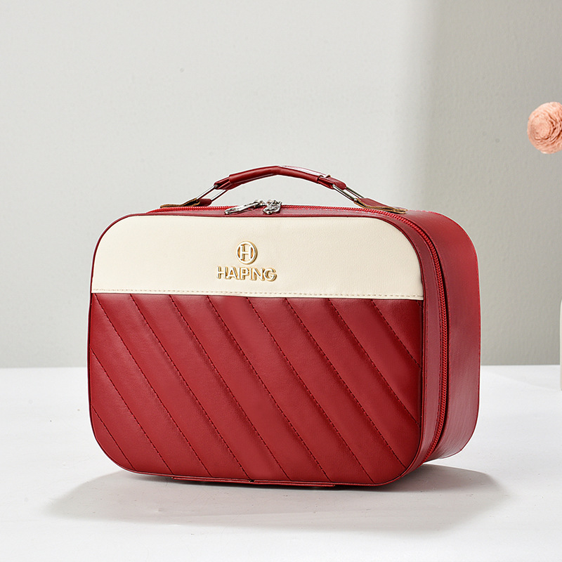 버건디 스몰 사이즈 가죽 휴대용