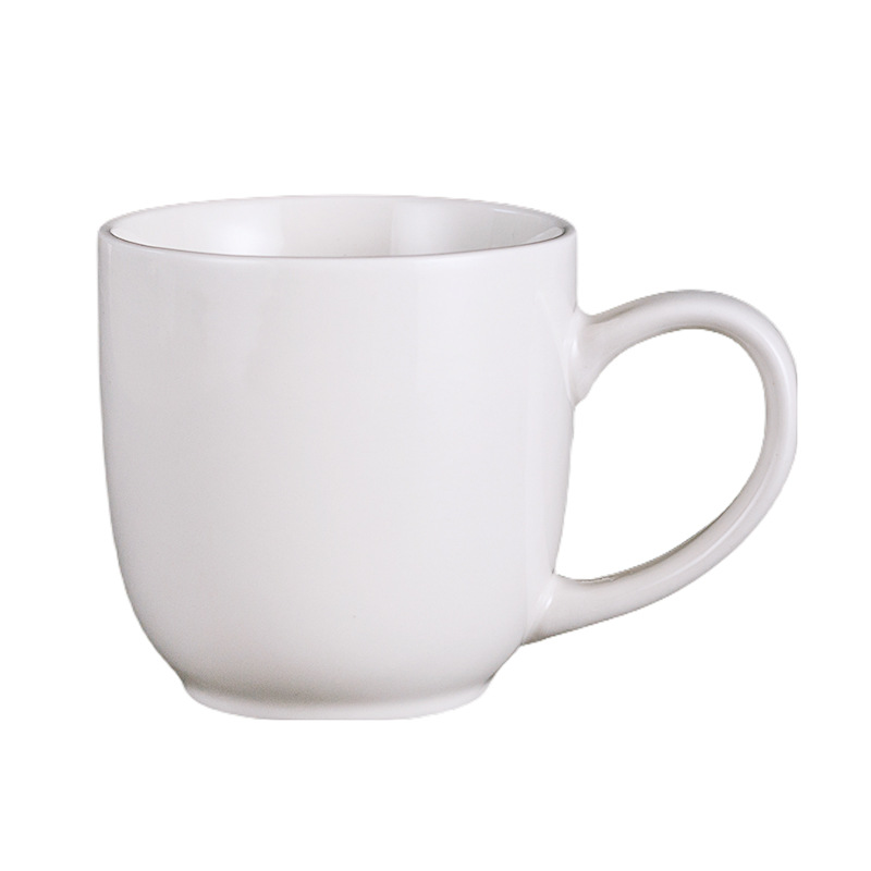 Transfronterizo de Amazon taza blanca taza de alto aspecto creativo Oficina taza de café pareja taza de agua Taza de cerámica