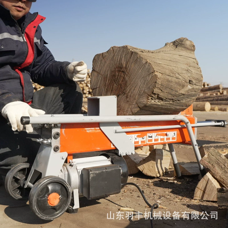 8T малогабаритный бытовой электрический гидравлический колун для дров полностью автоматическая машина для колки дров сельская машина для рубки дров