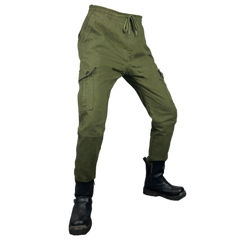 LOONG BIKER pantalones de montar en motocicleta de los hombres de la motocicleta multi-bolsa casual pantalones anti-caída tobillo-atado equipo de protección pantalones de la motocicleta
