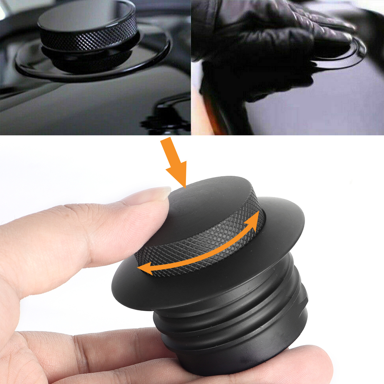 Motorcycle modification parts Harley modification press type fuel tank cap CNC fuel tank pop-up gas top cover