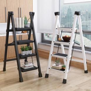 Iron Ladder Household Foldableing Ladder Three-Step Ladder Four-Step Ladder Small Ladder Climbing Pedal Ladder Flower Stand Ladder Multi-Functional Ladder Stool