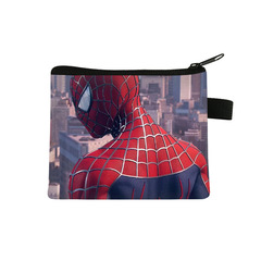 New Spider-Man Zero Wallet Student Cartoon Large Capacity Polyester Key Card Holder High-end Square Storage Bag